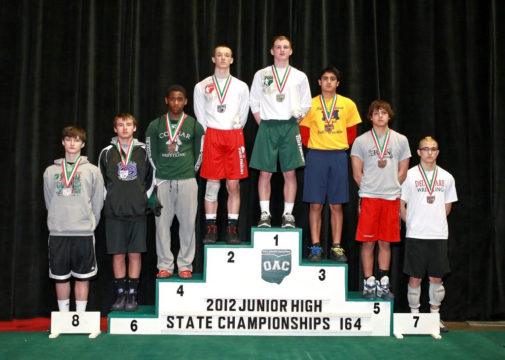 Ohio Junior High State Wrestling Placers 2006 to 2017