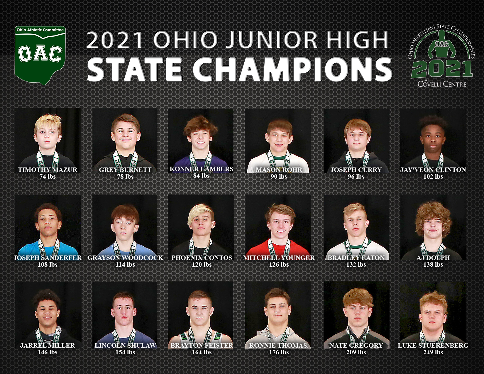 2021 Ohio Junior High State Champs OHIO ATHLETIC COMMITTEE